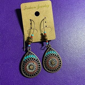 NWT- Boho Bronze Dangle Earrings.